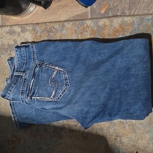 Silver Jeans 32x33 Elyse Slim Boot Stretch Denim Light Wash Blue 10" Rise 5 Pkt